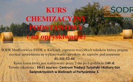 KURS CHEMIZACYJNY PODSTAWOWY NA OPRYSKIWACZE 10-11 MARZEC 2025