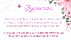 zdjecie na stronie o tytule: Bezpłatne badanie w ramach Programu Profilaktyki Raka Szyjki Macicy