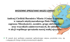 zdjecie na stronie o tytule: WIOSENNE SPRZĄTANIE NASZEJ GMINY!