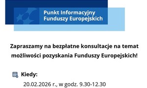 zdjecie na stronie o tytule: Bezpłatne konsultacje na temat możliwości pozyskania Funduszy Europejskich